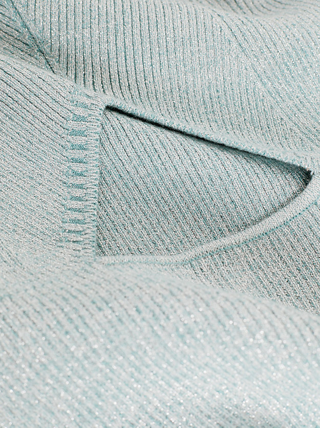 arctic metallic rib-knit cut out jumper for women calvin klein jeans