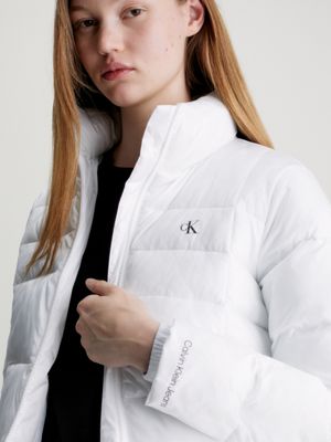 Calvin klein women's white jacket best sale