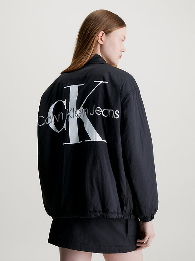ck black reversible padded skater jacket for women calvin klein jeans