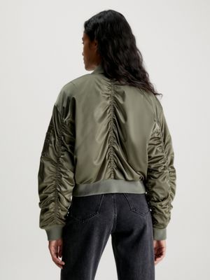 Calvin klein clearance satin bomber jacket