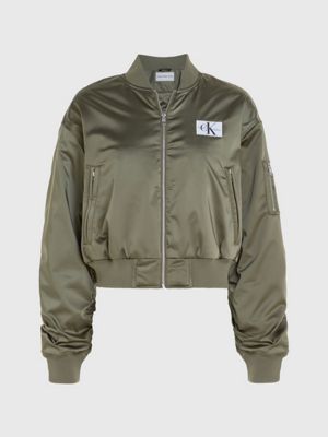 Calvin klein hotsell satin bomber jacket