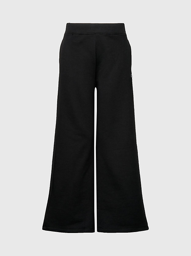 pantaloni da tuta in spugna di cotone taglio relaxed ck black da donne calvin klein jeans
