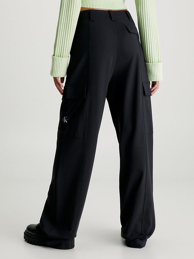 ck black praktyczne spodnie z dżerseju milano dla kobiety - calvin klein jeans