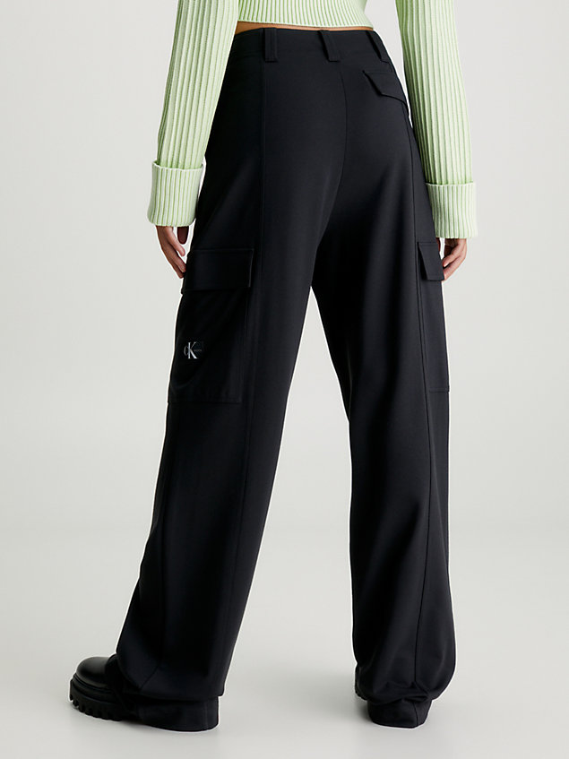 black utility milano jersey broek voor dames - calvin klein jeans