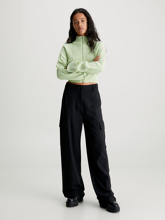 ck black milano jersey utility pants for women calvin klein jeans