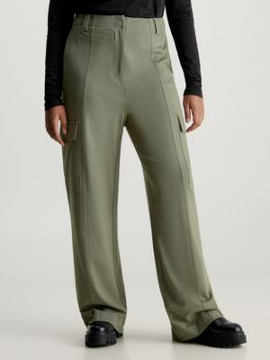 Calvin Klein, Pants & Jumpsuits, Calvin Klein Straight Leg Pants Size 4  Olive Green Lightweight Style Ko2pb New