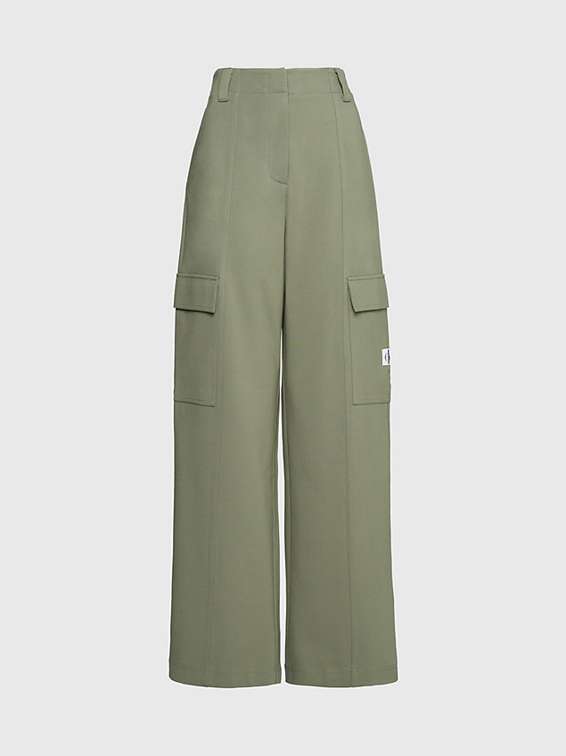 green utility milano jersey broek voor dames - calvin klein jeans