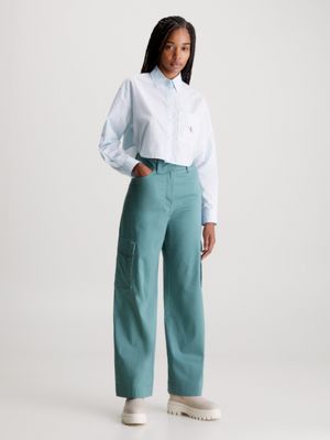 Pantalón recto azul Klein - Pantalones - Mujer