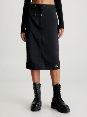 Buy Calvin Klein women ruffled a line skirt navy Online