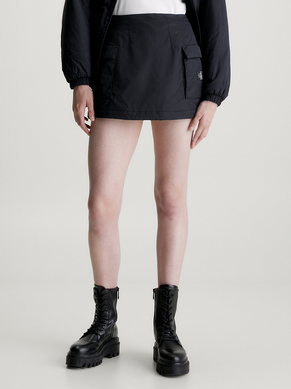 CK BLACK Padded Nylon Cargo Mini Skirt undefined women Calvin Klein