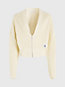 vanilla relaxed ribbed cotton cardigan for women calvin klein jeans