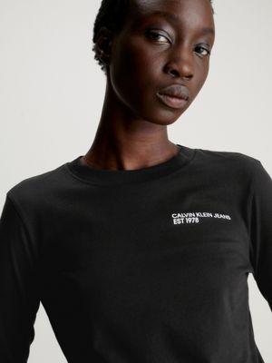 Calvin klein long sleeve store t shirt women's