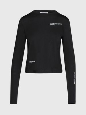 Cropped Long Sleeve Logo T-shirt Calvin Klein®