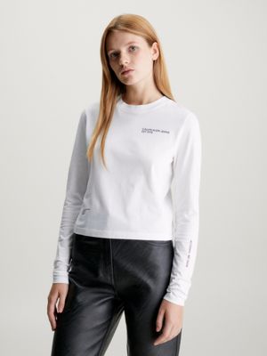 Calvin klein long sleeve t shirt on sale women's