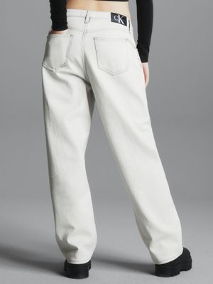 Khaki Brown Belted Tapered Pants in Shiny Coated Denim