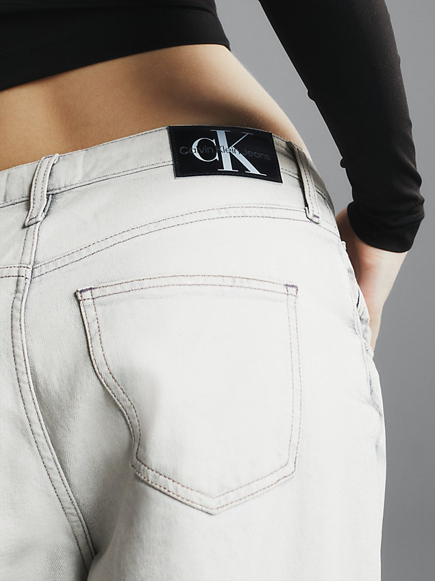 denim beschichtete baggy jeans für damen - calvin klein jeans