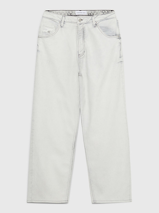 denim gecoate baggy jeans voor dames - calvin klein jeans