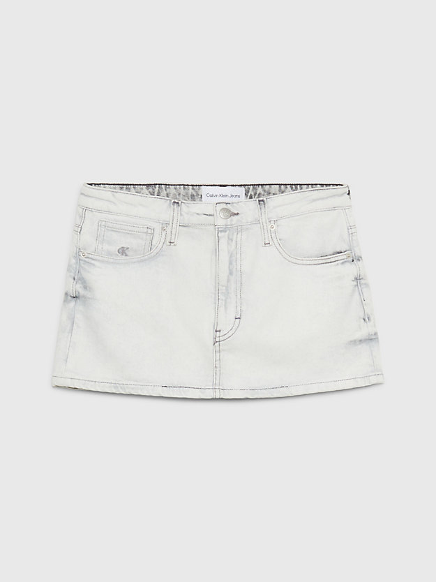 denim light powlekana jeansowa spódniczka mini dla kobiety - calvin klein jeans
