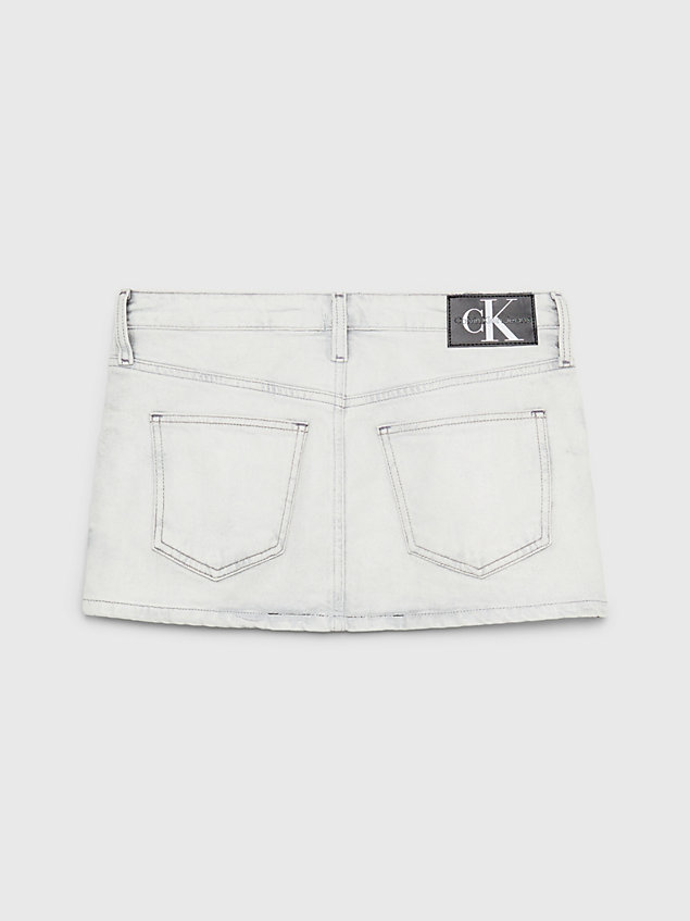 denim powlekana jeansowa spódniczka mini dla kobiety - calvin klein jeans