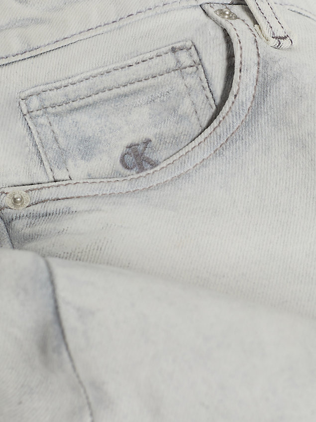 denim beschichteter denim-minirock für damen - calvin klein jeans