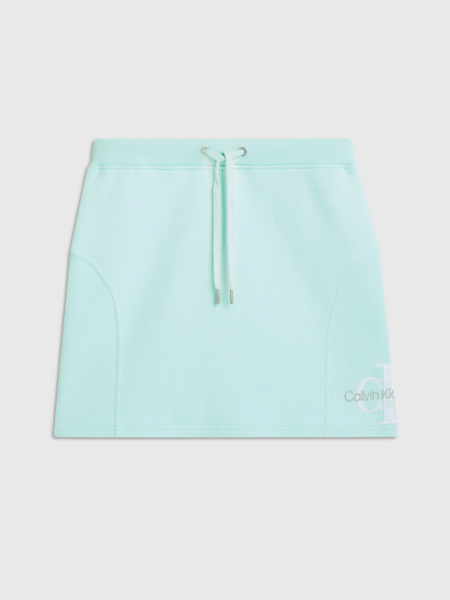 green terry fleece mini skirt for women calvin klein jeans