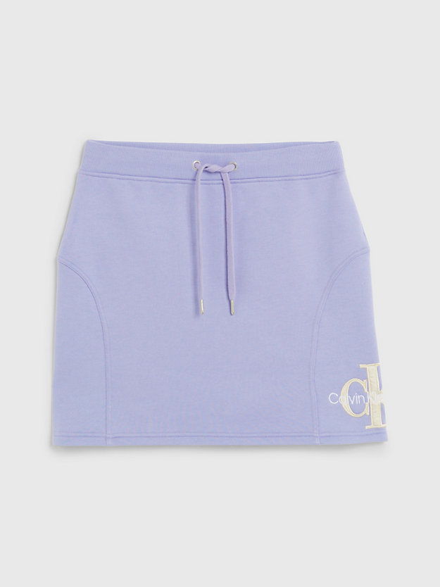 hyacinth hues terry fleece mini skirt for women calvin klein jeans