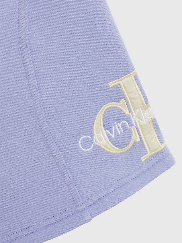 purple badstof fleece minirok voor dames - calvin klein jeans