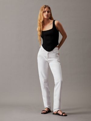 denim bustier-top aus denim für damen - calvin klein jeans