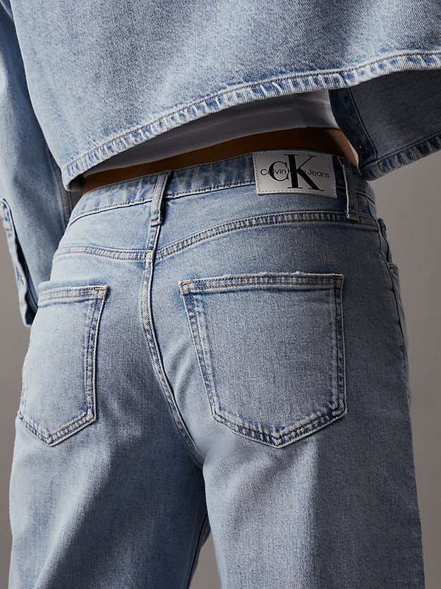 denim light loose straight jeans voor dames - calvin klein jeans