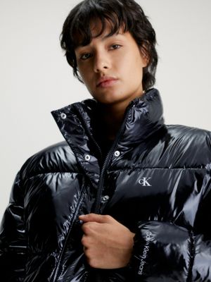 Calvin Klein Jeans glossy-finish Padded Jacket - Black