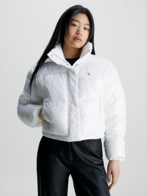 Calvin klein outlet white puffer coat