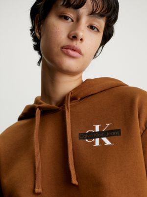 CALVIN KLEIN JEANS, Brown Women's Hooded Sweatshirt