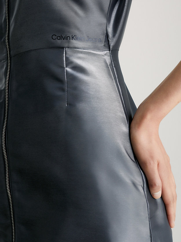 liquid metal liquid metal zip-through dress for women calvin klein jeans