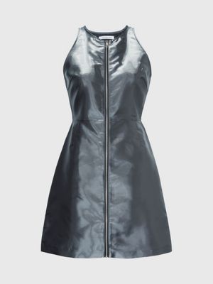 Kleid mit durchgehendem Reißverschluss Calvin Liquid-Metal-Optik J20J2227250GK Klein® | in