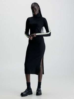 Slim Ribbed Logo Tape Skirt Calvin Klein®