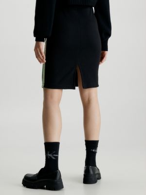 Slim Ribbed Logo Tape Skirt Calvin Klein®