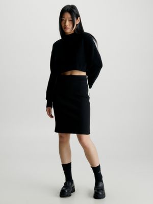 Slim Ribbed Logo Tape Skirt Calvin Klein®