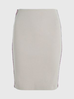 Slim Ribbed Logo Tape Skirt Calvin Klein®