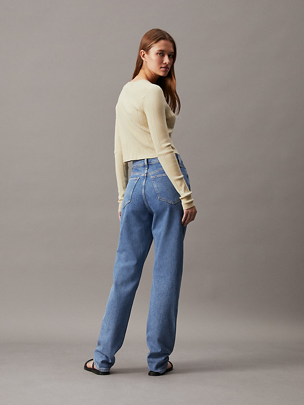 authentic slim straight jeans denim light da donne calvin klein jeans