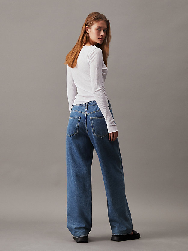 denim medium 90's straight jeans voor dames - calvin klein jeans