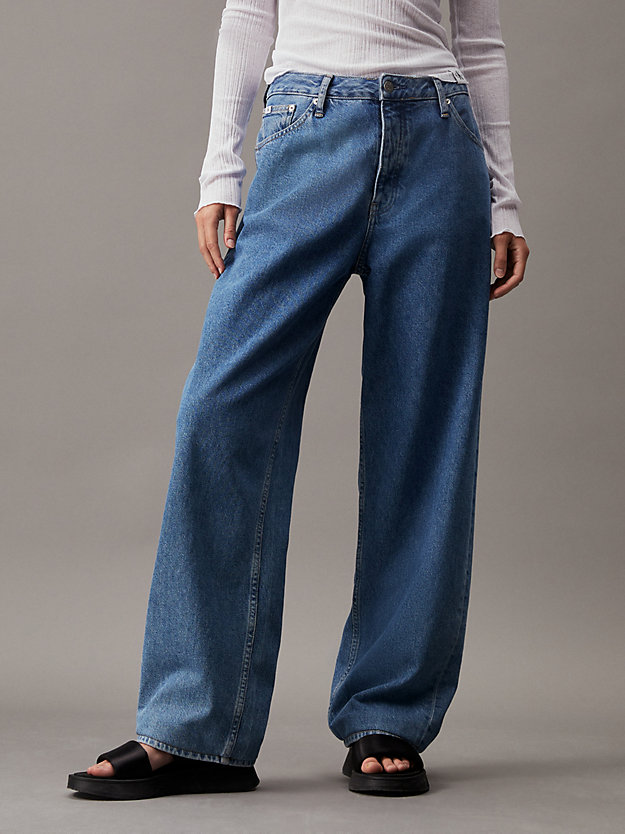 denim medium 90's straight jeans voor dames - calvin klein jeans