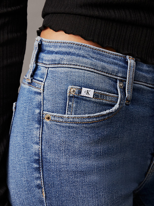 denim medium mid rise skinny jeans voor dames - calvin klein jeans