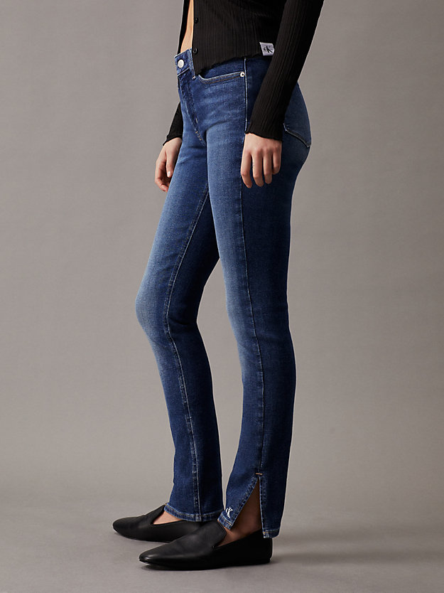 jean skinny mid rise denim dark pour femmes calvin klein jeans