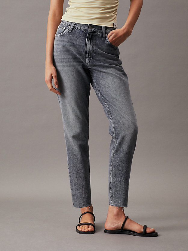 denim grey mom jeans voor dames - calvin klein jeans
