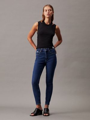 Embrace High Ankle Jeans - Dark denim blue/ripped - Ladies