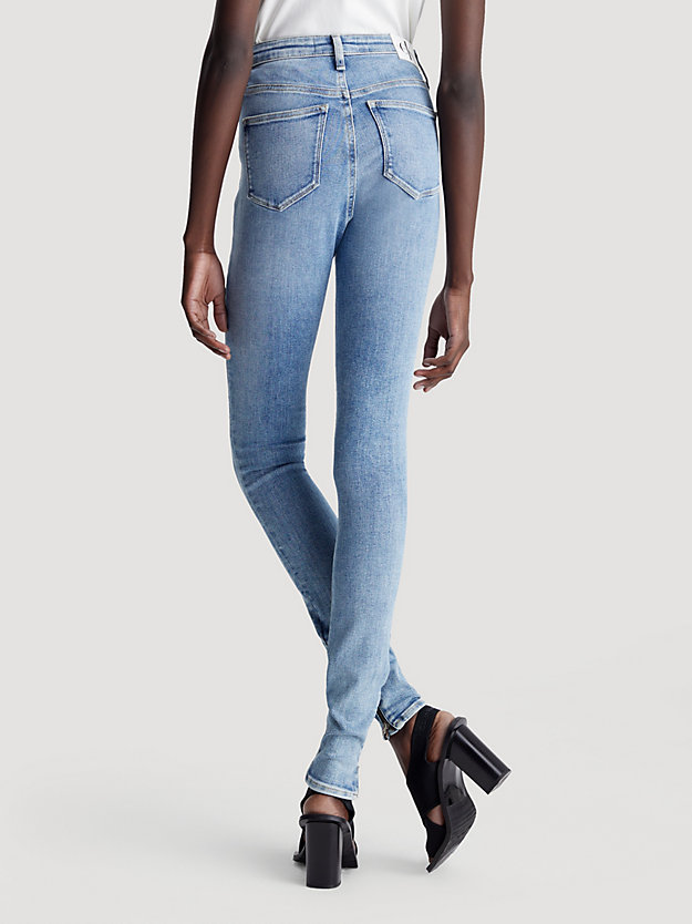 denim medium high rise super skinny zip hem jeans for women calvin klein jeans
