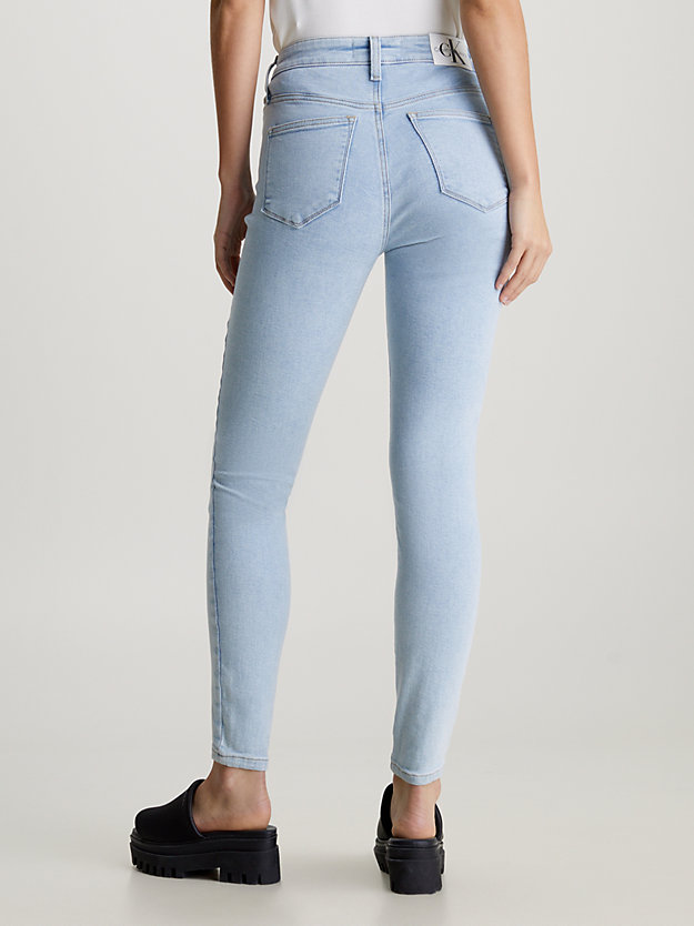 jean super skinny high rise longueur cheville denim light pour femmes calvin klein jeans