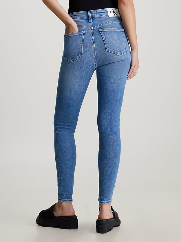 denim light jeansy high rise super skinny do kostek dla kobiety - calvin klein jeans