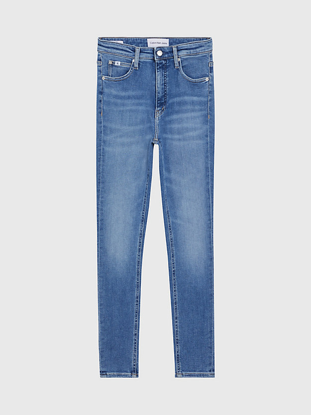 denim light high rise super skinny ankle jeans for women calvin klein jeans