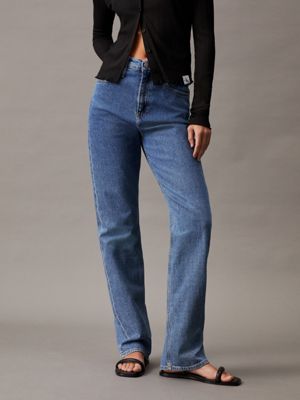 Calvin klein best sale women's straight jeans